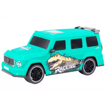 LEAN TOYS Kaugjuhitav RC Auto Dinosauruse Kujundusega, Mõõtkavas 1:10, Roheline