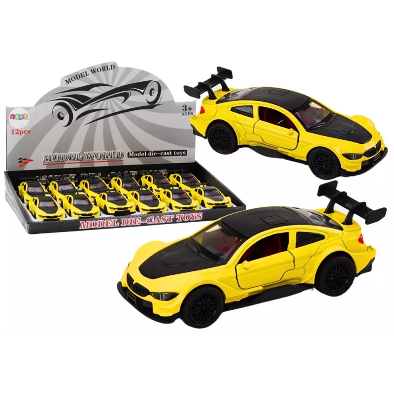 LEAN TOYS Mänguauto Sportauto 1:32 Hõõrdvedu Metall Kollane