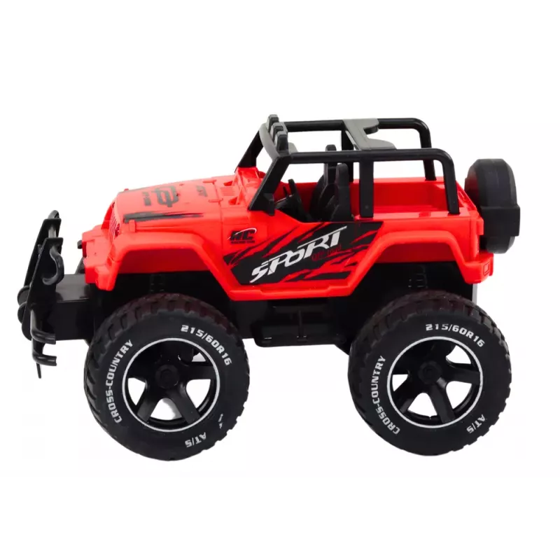 LEAN TOYS Mänguauto Pultautoga Maastikuauto RC 1:18 Punane