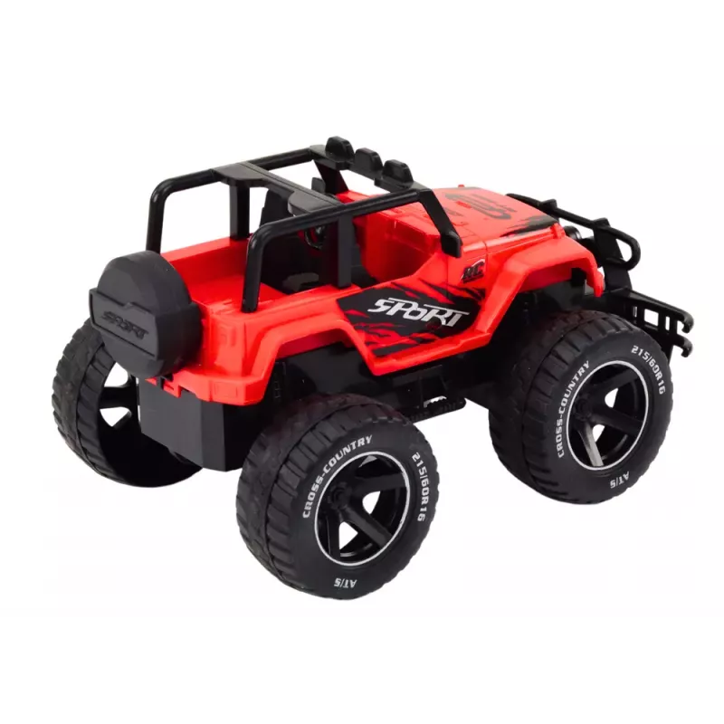 LEAN TOYS Mänguauto Pultautoga Maastikuauto RC 1:18 Punane