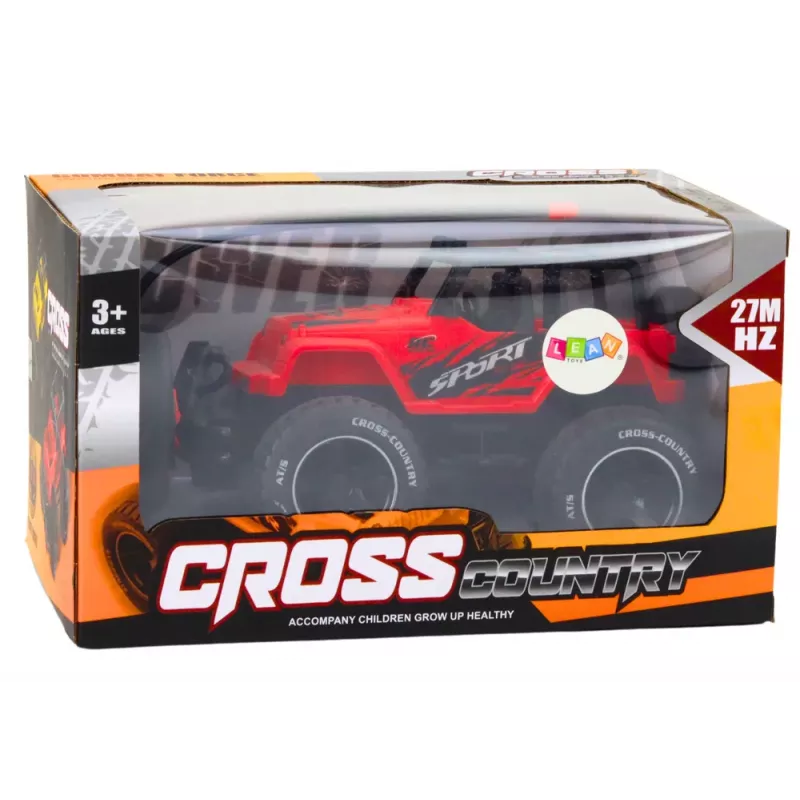LEAN TOYS Mänguauto Pultautoga Maastikuauto RC 1:18 Punane