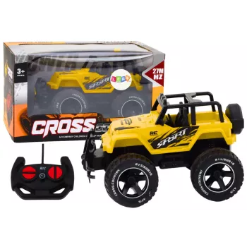 LEAN TOYS Kaugjuhitav Maastikuauto RC 1:18 Kollane