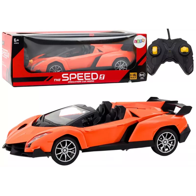 LEAN TOYS Kaugjuhitav sportauto RC 1:16 Oranž
