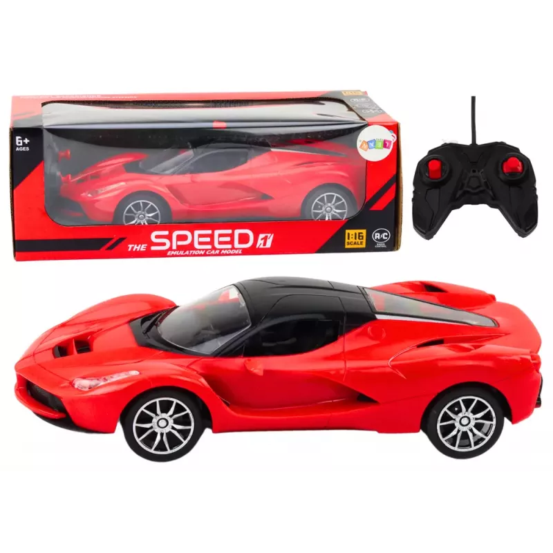LEAN TOYS Kaugjuhitav Sportauto RC Auto 1:16 Punane