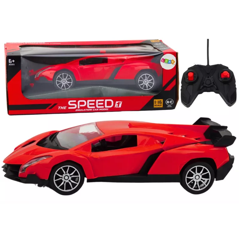 LEAN TOYS Kaugjuhitav sportauto punane 1:16 RC auto