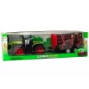 LEAN TOYS Farm Tractor with Wood Trailer and 9 Bali Trees - Green Drive