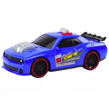 LEAN TOYS Võidusõiduauto Tuled Helid Avatav Mootor Sinine