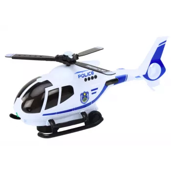 LEAN TOYS Politseihelikopter sõidu- ja heliefektidega