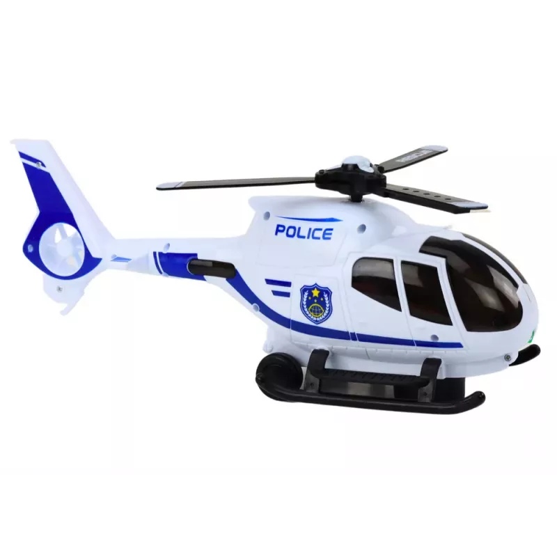 LEAN TOYS Politseihelikopter sõidu- ja heliefektidega