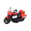 LEAN TOYS Police Motorcycle 1:10 Lights Sounds White Red