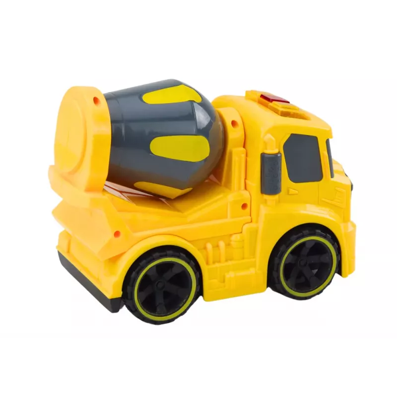 LEAN TOYS Concrete Mixer Truck with Lights and Sounds Yellow
