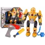 LEAN TOYS Kruvimisrobot Relvpuur Kruvikeeraja Heli ja Valgus Kollane