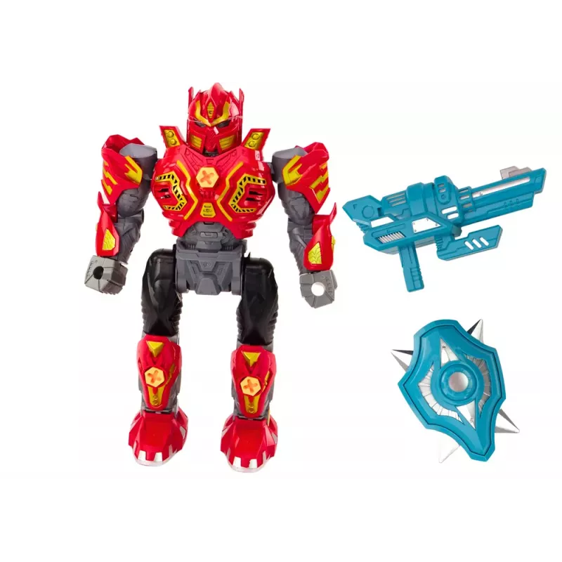 LEAN TOYS Kruvimisrobot Relvpuur Kruvikeeraja Heli Valgus Punane