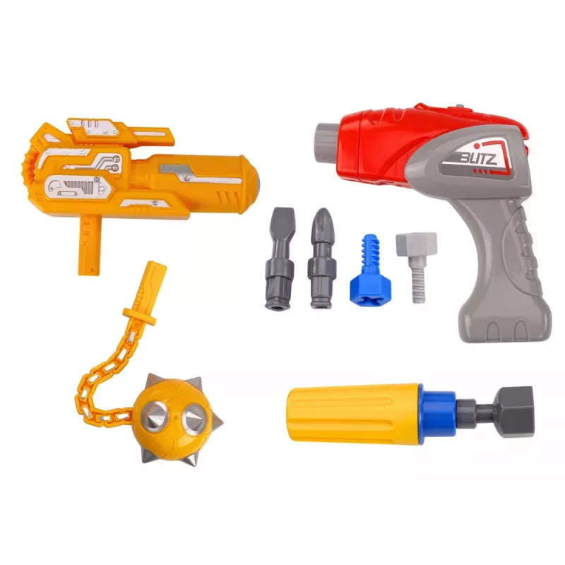 LEAN TOYS Robot Twisting Weapon Drill Screwdriver Light Sound Blue