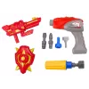 LEAN TOYS Kruvimisrobot Relv Puur Kruvikeeraja Tuled Heli Türkiis