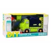 LEAN TOYS Cartoon Garbage Truck Turning Movable DIY Navy Blue