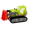 LEAN TOYS Cartoon Crawler Excavator To Disassemble DIY Green