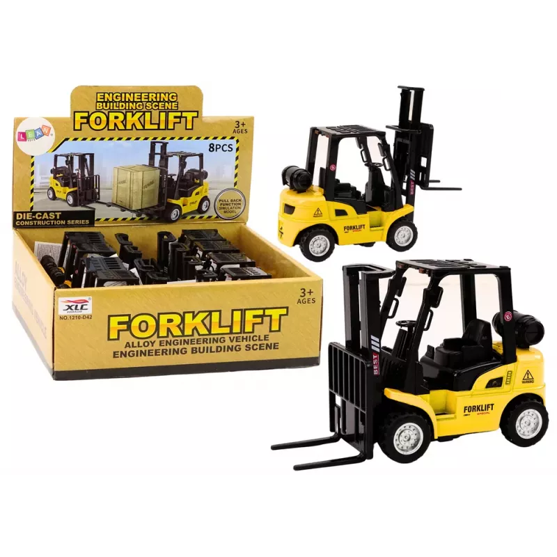 LEAN TOYS Forklift Friction Drive Metal Yellow