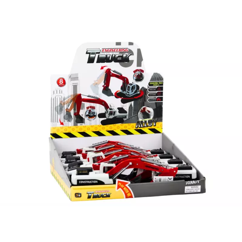LEAN TOYS Roomba Ekskavaator Valge ja Punane Metallkopa