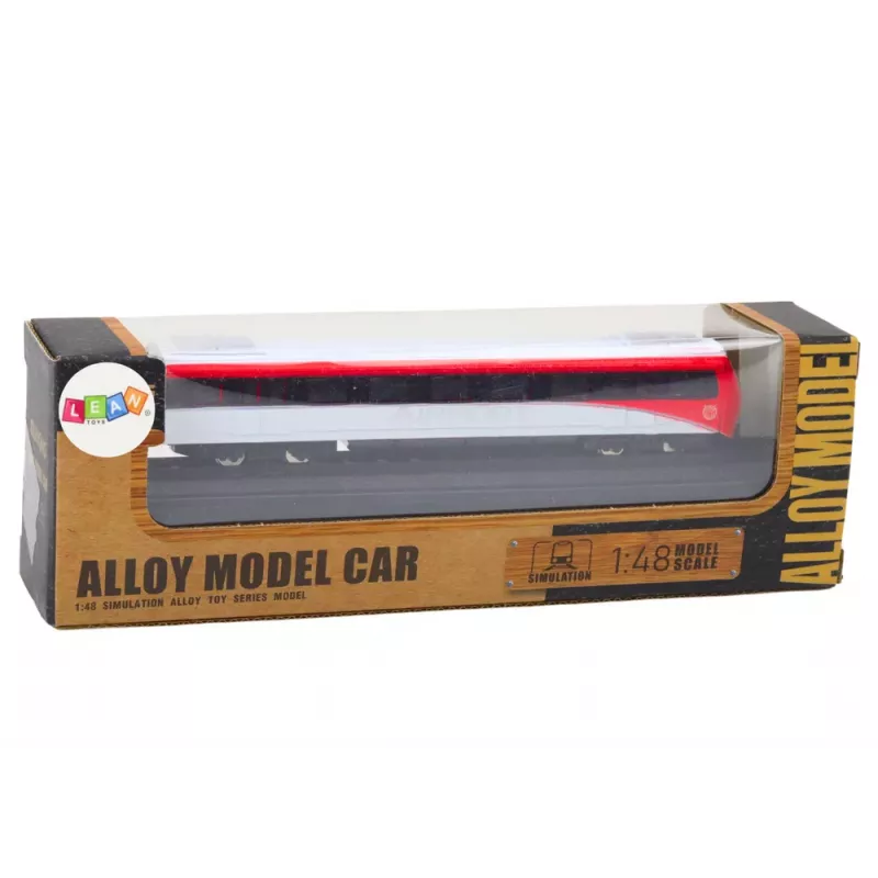 LEAN TOYS Kollektsioneeritav mudelrong punane ja valge 1:48 metall