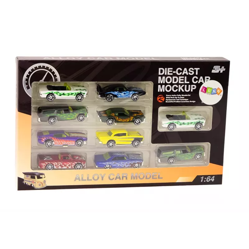 LEAN TOYS Autovedrude komplekt 1:64 Metall 10 tk