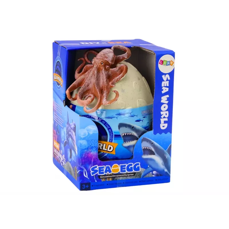 LEAN TOYS Muna mereelukate, taimede ja kaheksajala kujukestega - 26-osaline komplekt