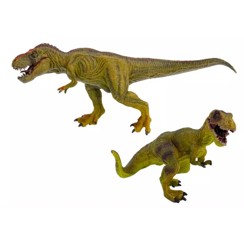 LEAN TOYS Dinosauruste kujude komplekt Tyrannosaurus koos väikese realistlikuga, 2 tk.