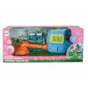 LEAN TOYS Soap Bubble Machine Lawn Mower Trimmer Two Fluids Blue