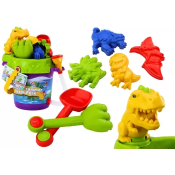 LEAN TOYS Liivakomplekt dušikannu ja dinosaurusevormidega