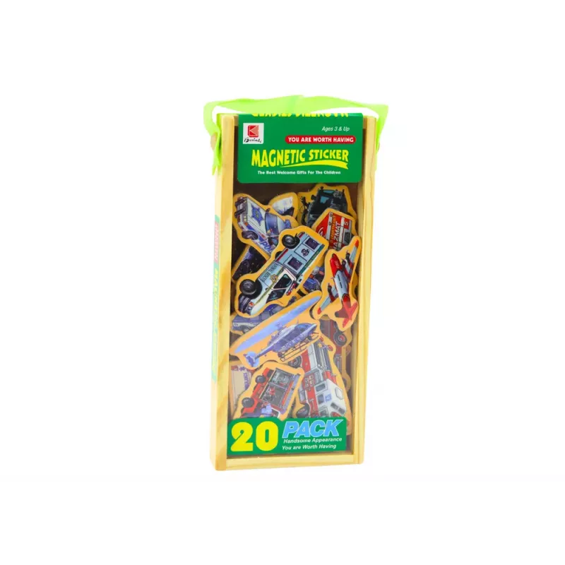 LEAN TOYS Puidust magnetite komplekt sõidukid laevad lennukid 20 tükki