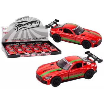 LEAN TOYS Sports Car 1:32 Action Figure Spoiler Metal Red Sounds