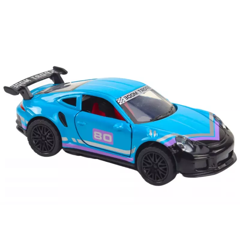 LEAN TOYS Auto Sportauto 1:32 Hõõrdvedu Metall Türkiis