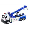 LEAN TOYS Veoauto kraanaga, kaks metallkonksu, valged ja sinised tuled, helid