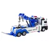 LEAN TOYS Veoauto kraanaga, kaks metallkonksu, valged ja sinised tuled, helid