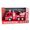 LEAN TOYS Fire Truck With Boom 1:16 Lights Sounds Water Drive Red