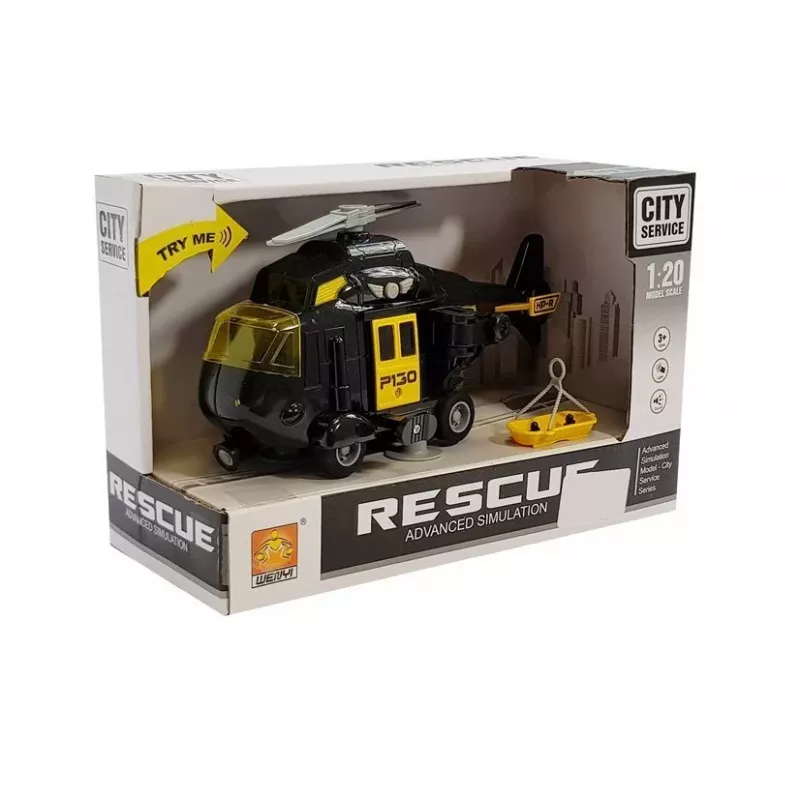 LEAN TOYS Battery Rescue Helicopter 1:20 Sound of Light
