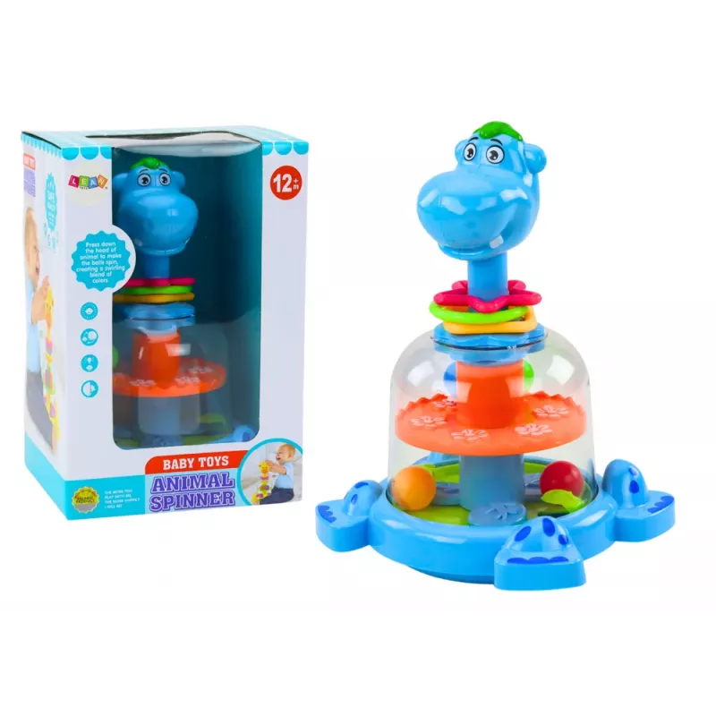 LEAN TOYS Jõehobu Vurr Pallidega Imikutele Sinine