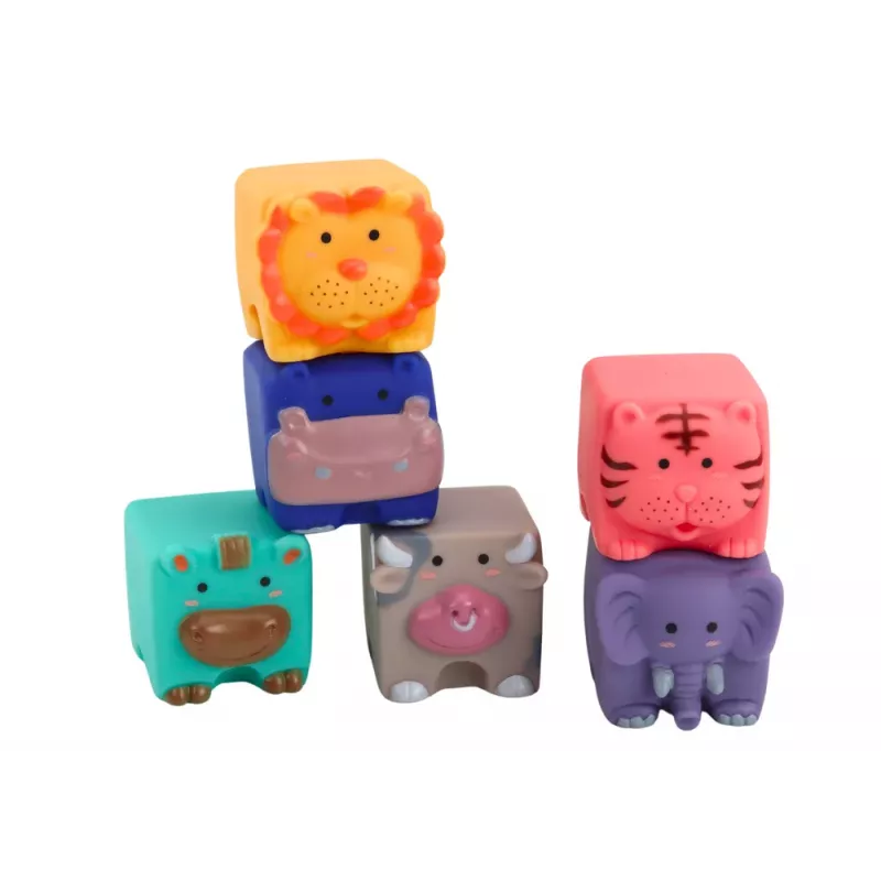 LEAN TOYS Pehmed Õppeklotsid Loomad Numbrid Tähed Värvilised 12 tk