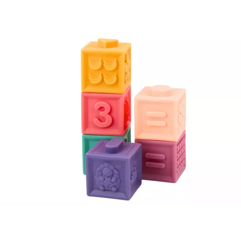 LEAN TOYS Pehmed Õppeklotsid Loomad Numbrid Tähed Värvilised 12 tk