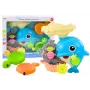 LEAN TOYS Blue Dolphin Water Toy Bath Set