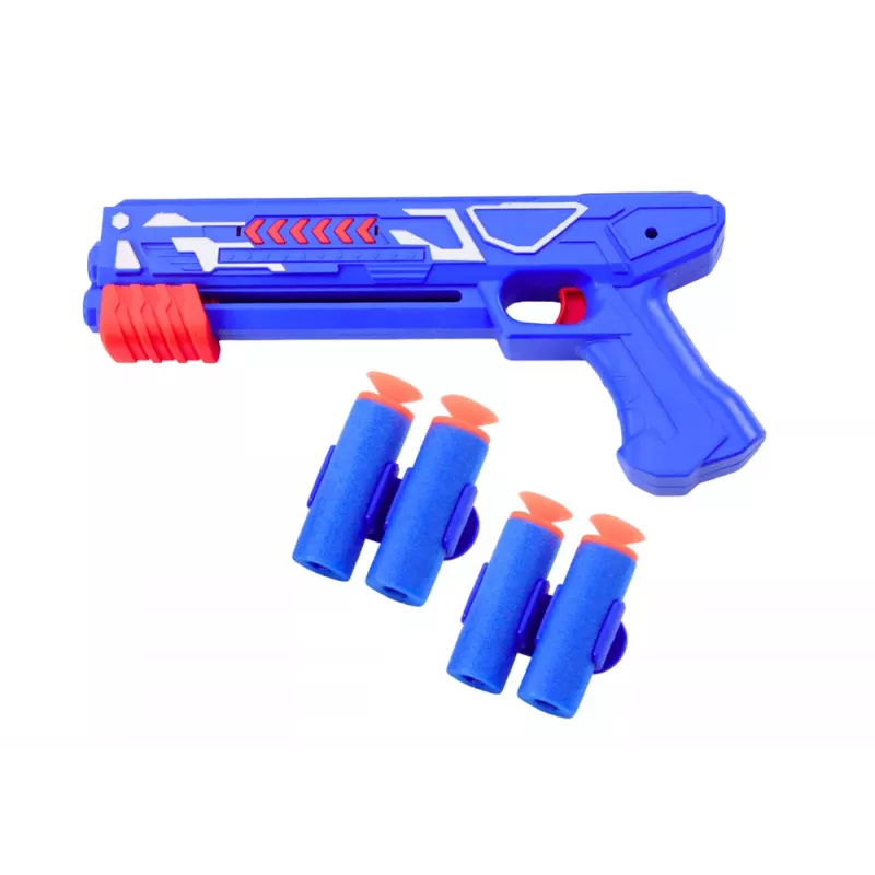 LEAN TOYS 2in1 Dart Gun Airplane Launcher Blue