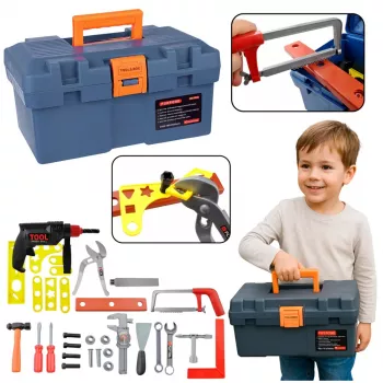 LEAN TOYS DIY Kit Tööriistakomplekt Puuritarbed 100-osaline