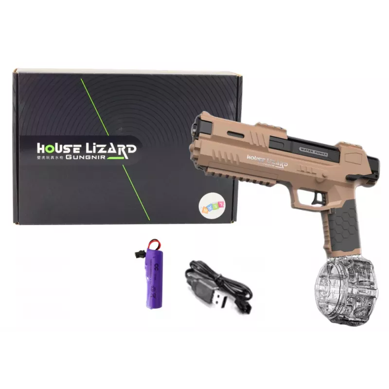 LEAN TOYS Automatic Water Gun Brown Transparent Container