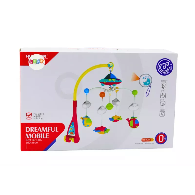 LEAN TOYS Voodoo mobiil beebile UFO lennukite projektoriga 108 meloodiat