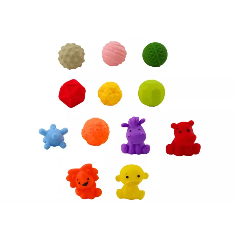 LEAN TOYS Pehmed Harivad Vanniklotsid 20 Tükki Loomakujundid