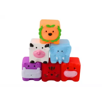 LEAN TOYS Soft Educational Bath Blocks Animals