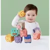 LEAN TOYS Pehmed Õppeklotsid Loomad Numbrid Tähed Värvilised 12 tk