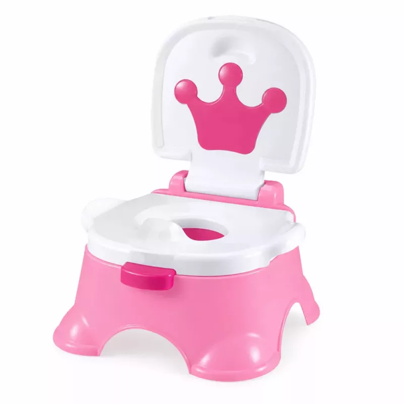 LEAN TOYS Interaktiivne roosa pott krooniga muusikalise tualetiga väikelastele 5 ühes