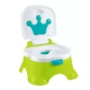 LEAN TOYS Interaktiivne pott Roheline sinise krooniga Muusikaline tualett lastele 5 in 1