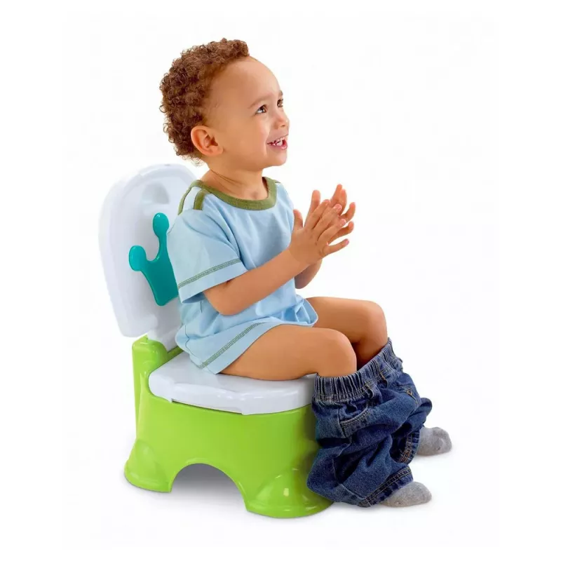 LEAN TOYS Interaktiivne pott Roheline sinise krooniga Muusikaline tualett lastele 5 in 1